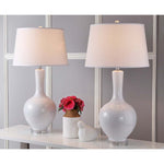 Safavieh Blanche 32 Inch H Gourd Lamp, LIT4148 - White (Set of 2)