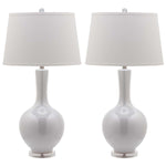 Safavieh Blanche 32 Inch H Gourd Lamp, LIT4148 - White (Set of 2)