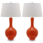 Safavieh Blanche 32 Inch H Gourd Lamp, LIT4148 - Orange (Set of 2)