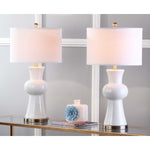 Safavieh Lola 30 Inch H Column Lamp, LIT4150 - White (Set of 2)