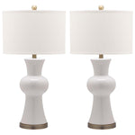 Safavieh Lola 30 Inch H Column Lamp, LIT4150 - White (Set of 2)