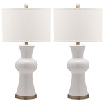 Safavieh Lola 30 Inch H Column Lamp, LIT4150 - White (Set of 2)