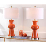 Safavieh Lola 30 Inch H Column Lamp, LIT4150 - Orange (Set of 2)