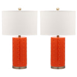 Safavieh Roxanne 26 Inch H Table Lamp, LIT4152 - Orange (Set of 2)