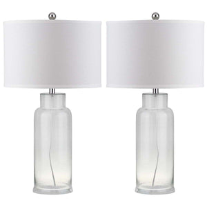 Safavieh Bottle 29 Inch H Glass Table Lamp(Set of 2), LIT4157