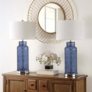 Safavieh Bottle Glass Table Lamp W/ USB Port(Set of 2), LIT4157
