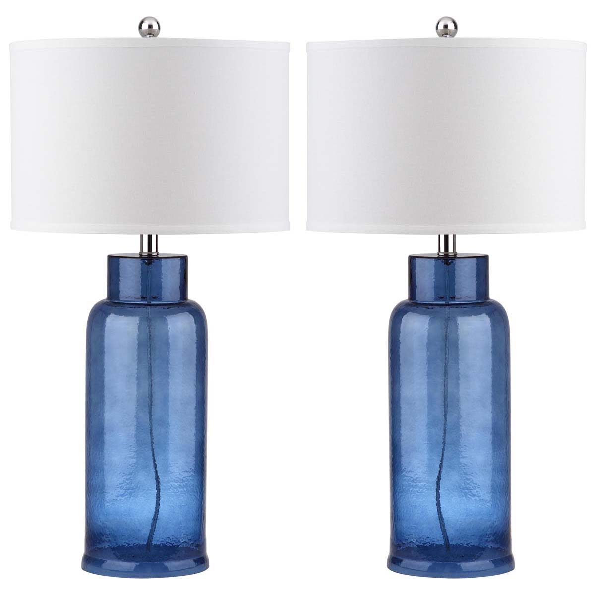 Safavieh Bottle 29 Inch H Glass Table Lamp, LIT4157 - Blue