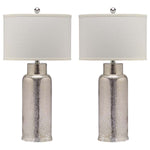 Safavieh Bottle 29 Inch H Glass Table Lamp, LIT4157 - Ivory/Silver