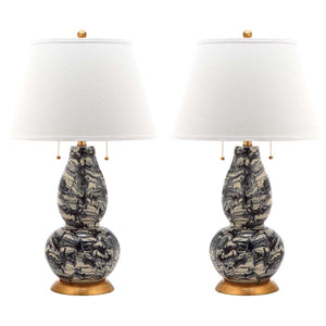 Safavieh Color Swirls 28 Inch H Glass Table Lamp(Set of 2), LIT4159