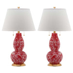 Safavieh Color Swirls 28 Inch H Glass Table Lamp, LIT4159