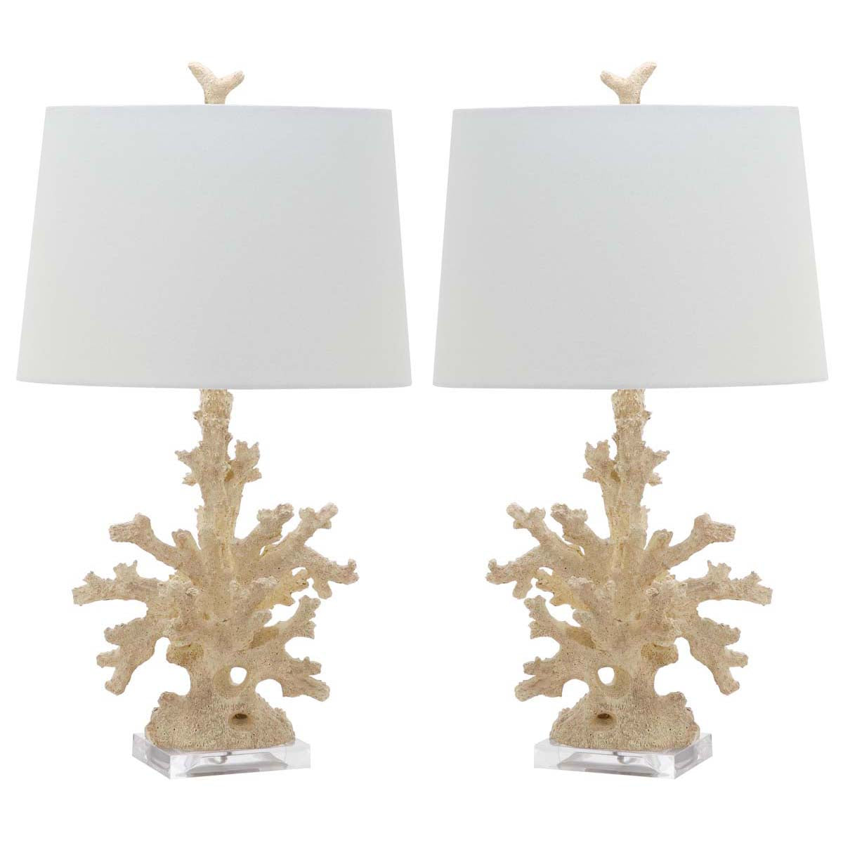 Safavieh Coral Branch 28.5 Inch H Table Lamp, LIT4161 - Cream (Set of 2)