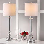 Safavieh Marla 31 Inch H Crystal Candlestick Lamp, LIT4165 - Clear (Set of 2)