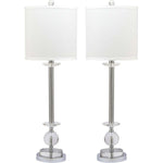 Safavieh Marla 31 Inch H Crystal Candlestick Lamp, LIT4165 - Clear (Set of 2)