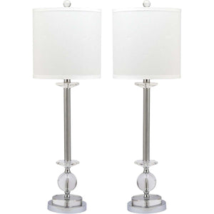 Safavieh Marla 31 Inch H Crystal Candlestick Lamp(Set of 2), LIT4165