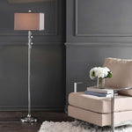 Safavieh Times 60.5 Inch H Square Floor Lamp, LIT4174 - Clear/Chrome