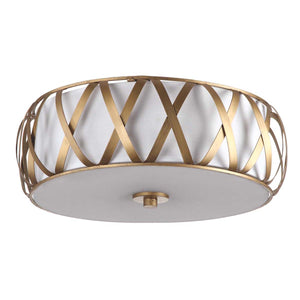 Safavieh Charing 2 Light 15.4" Dia Cross Flush Mount, LIT4191