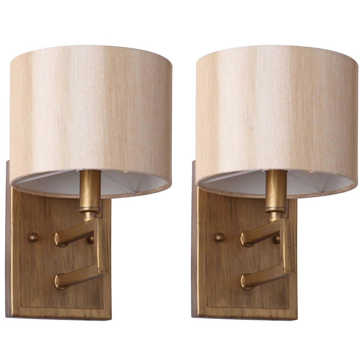 Safavieh Catena Antique Gold 9.5 Inch H Sconce  (Set of 2)