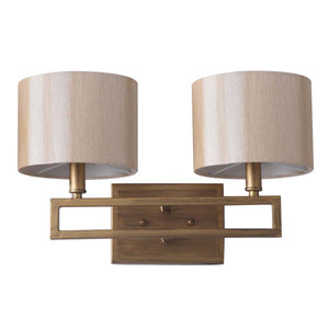Safavieh Catena 9.25 Inch H Antique Gold Double Light Sconce, LIT4197