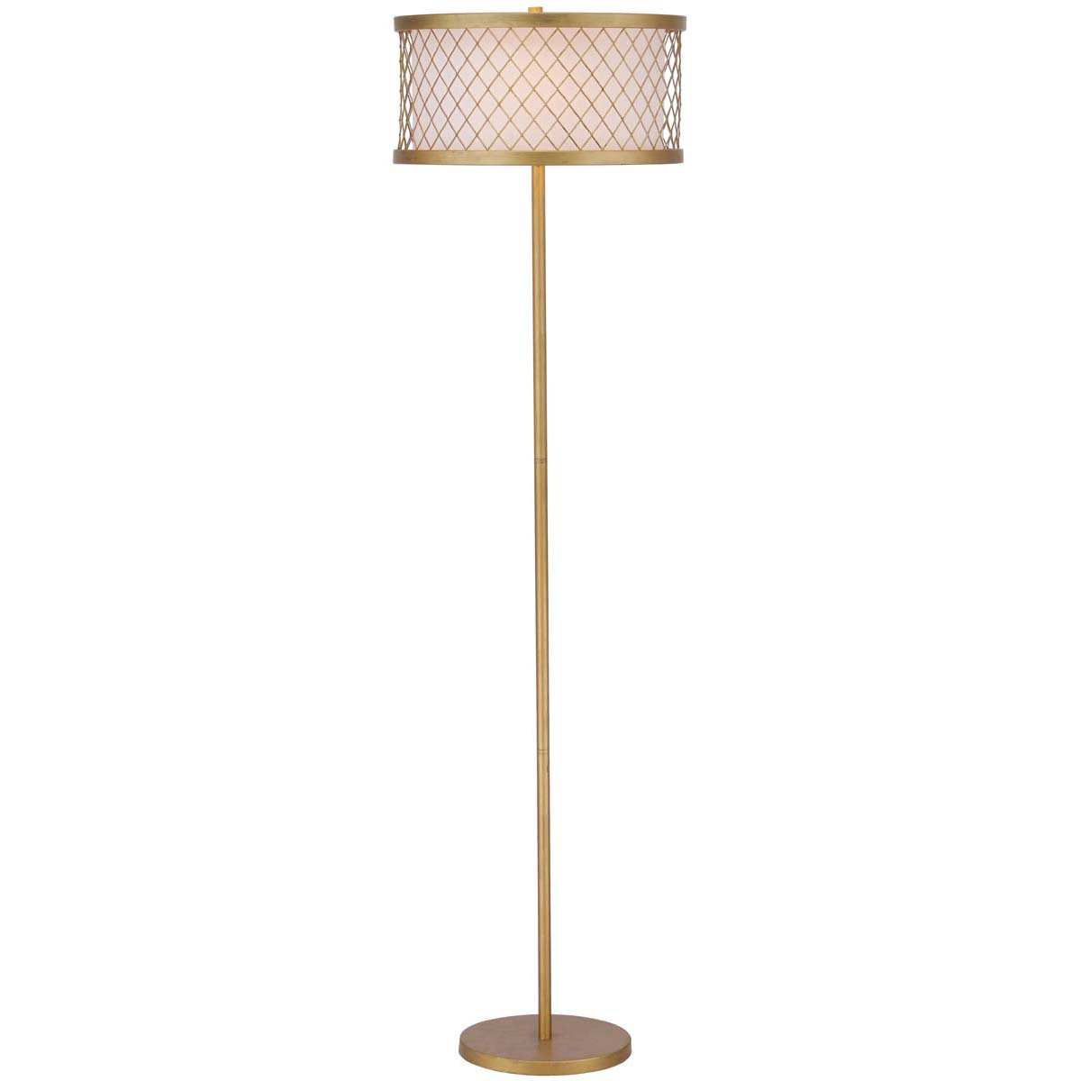 Safavieh Evie 58.25 Inch H Mesh Floor Lamp, LIT4199 - Antique Gold