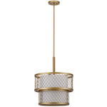 Safavieh Evie Antique 6 Light Gold 17 Inch Dia Mesh Adjustable Pendant, LIT4200 - Antique Gold