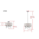 Safavieh Cotillion 5 Light Chrome Beaded 22 Inch Dia Adjustable Pendant, LIT4232 - Chrome