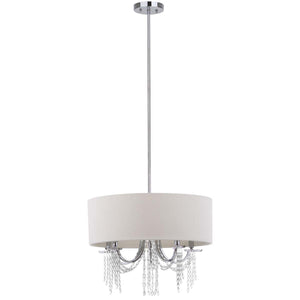 Safavieh Cotillion 5 Light Chrome Beaded 22 Inch Dia Adjustable Pendant, LIT4232