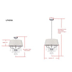 Safavieh Waltz 3 Light Chrome Beaded 17 Inch Dia Adjustable Pendant, LIT4233 - Chrome