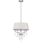 Safavieh Waltz 3 Light Chrome Beaded 17 Inch Dia Adjustable Pendant, LIT4233 - Chrome