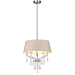 Safavieh Waltz 3 Light Chrome Beaded 17 Inch Dia Adjustable Pendant, LIT4233 - Chrome