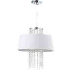 Safavieh Cadenza 3 Light Chrome Beaded 16 Inch Dia Pendant, LIT4237 - Chrome
