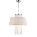 Safavieh Cadenza 3 Light Chrome Beaded 16 Inch Dia Pendant, LIT4237 - Chrome
