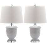 Safavieh Shoal 23 Inch H White Table Lamp , LIT4252 - White (Set of 2)