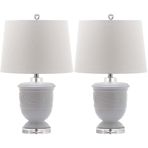 Safavieh Shoal 23 Inch H White Table Lamp (Set of 2), LIT4252