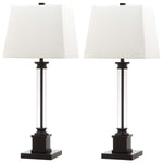 Safavieh Davis 30.5 Inch H Table Lamp, LIT4266 - Black/Clear (Set of 2)