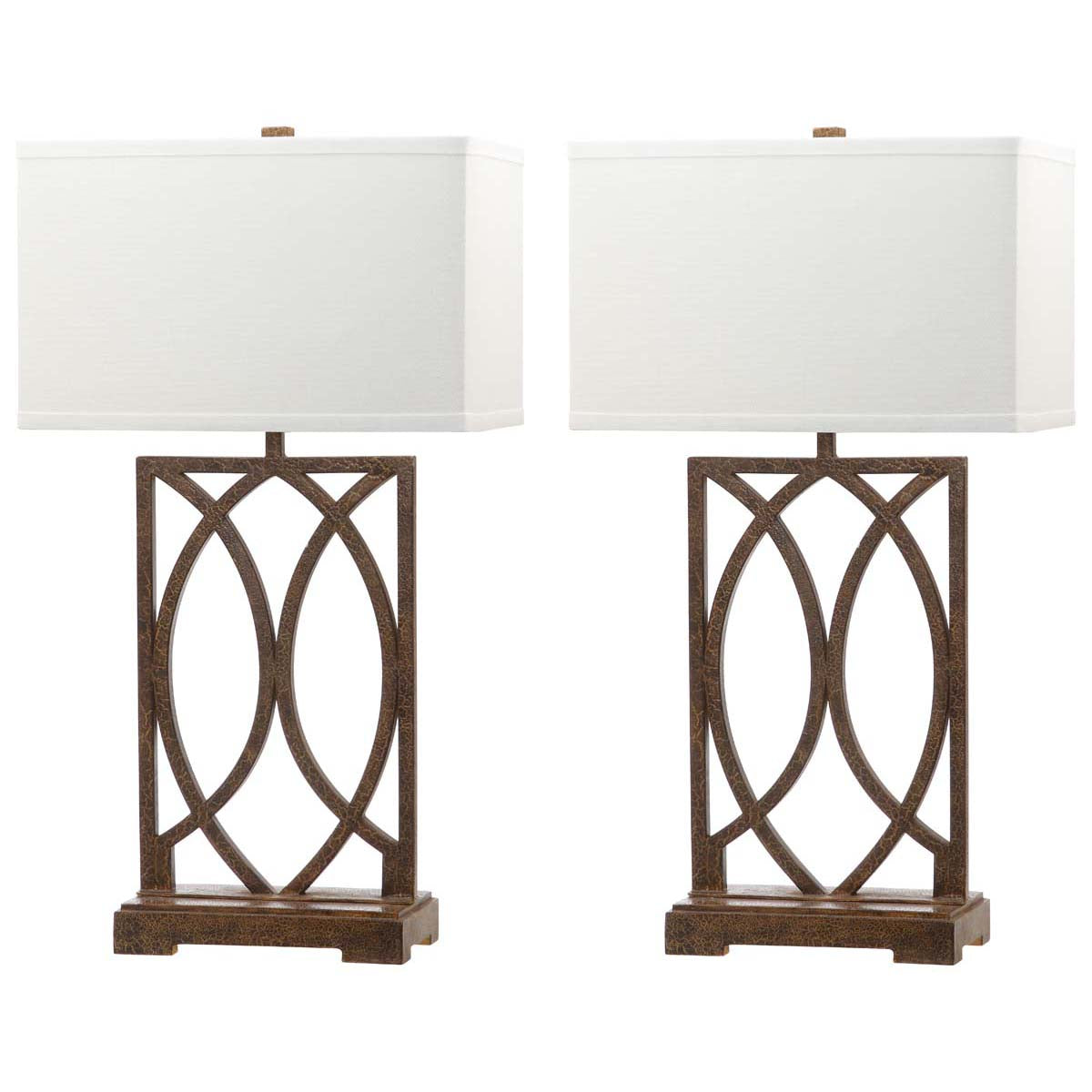 Safavieh Jago 29.5 Inch H Table Lamp, LIT4274 - Antique Gold (Set of 2)