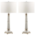 Safavieh Colleen 31 Inch H Table Lamp, LIT4277 - White Marble (Set of 2)
