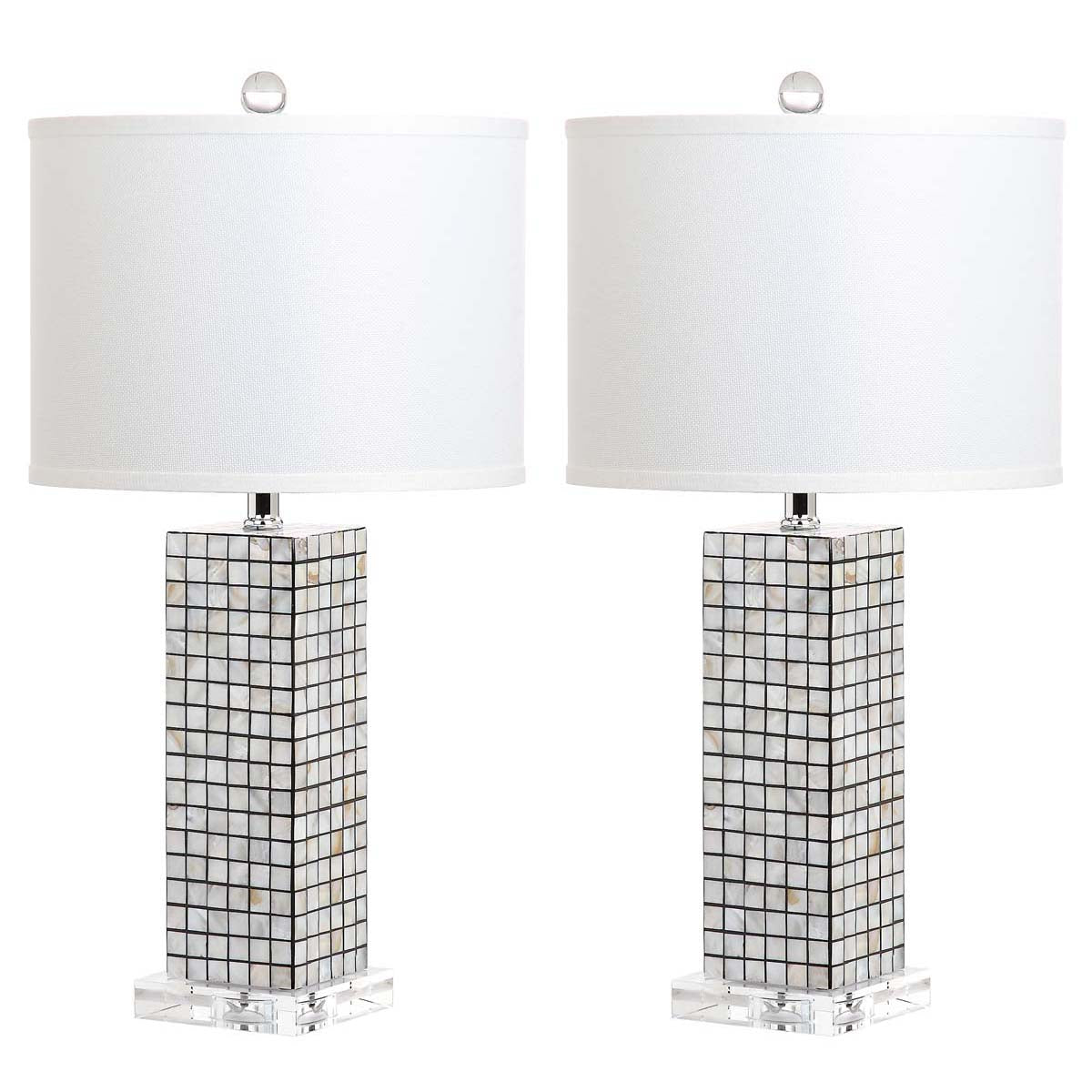 Safavieh Rafferty 29 Inch H Table Lamp, LIT4291 - Black/Cream (Set of 2)
