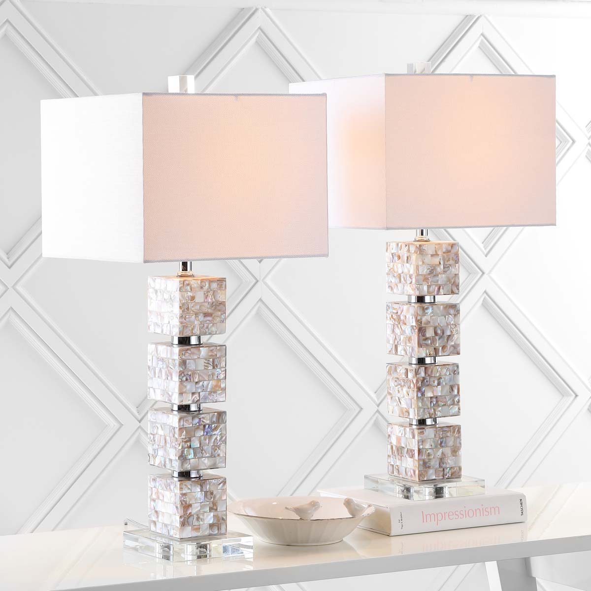 Safavieh Rafferty 29 Inch H Table Lamp, LIT4291 - Cream (Set of 2)