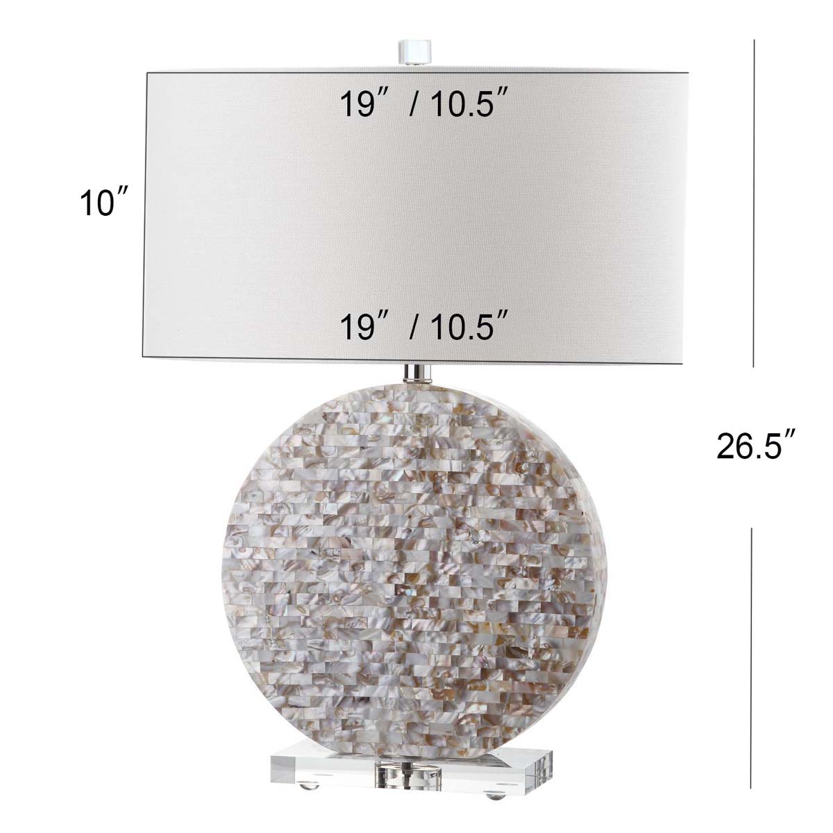 Safavieh Lindsey 26.5 Inch H Table Lamp , LIT4295 - Pearl Taupe