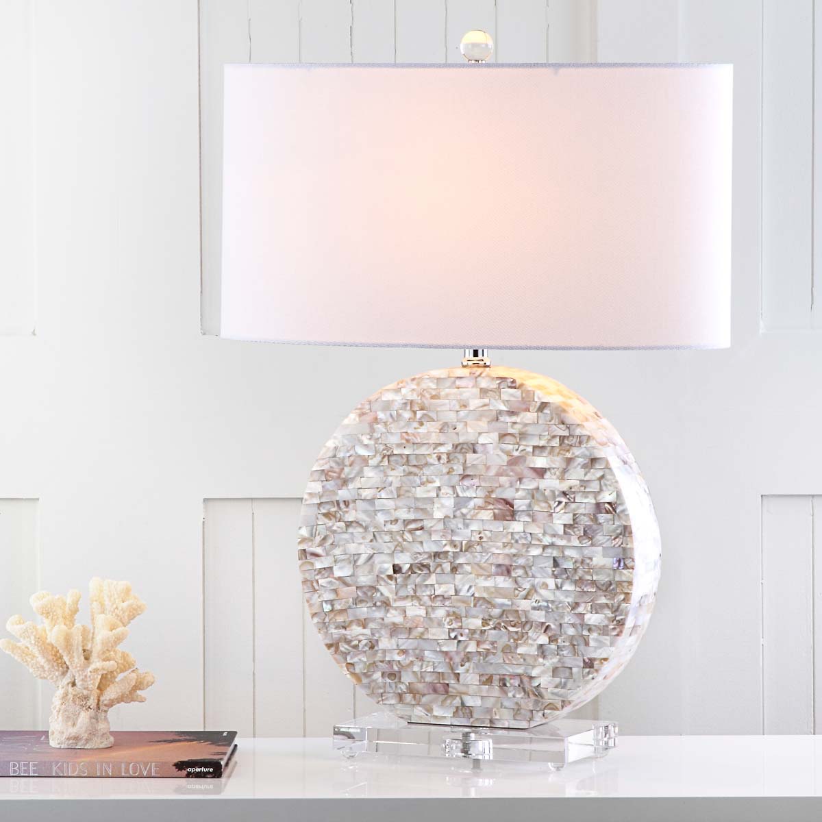 Safavieh Lindsey 26.5 Inch H Table Lamp , LIT4295 - Pearl Taupe