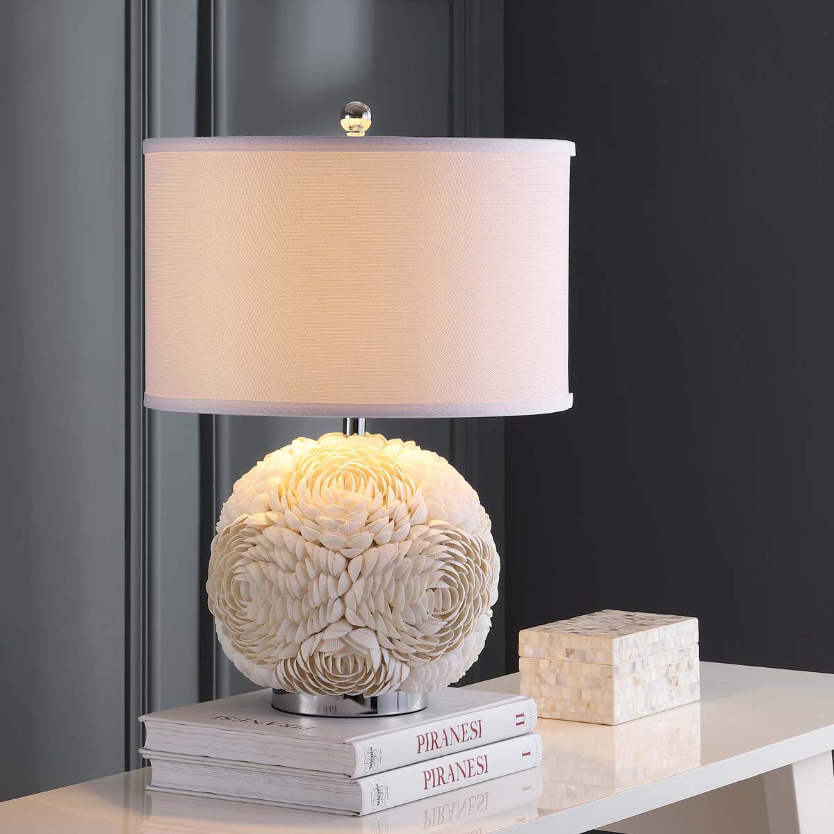 Safavieh Pauley 23 Inch H Table Lamp , LIT4297 - White