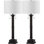 Safavieh Estilo 36 Inch H Column Table Lamp, LIT4304 - Dark Grey (Set of 2)