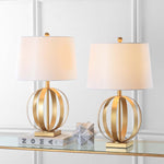 Safavieh Euginia 24.5 Inch H Sphere Table Lamp, LIT4310 - Gold (Set of 2)