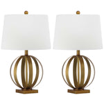 Safavieh Euginia 24.5 Inch H Sphere Table Lamp, LIT4310 - Gold (Set of 2)