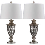 Safavieh Byron 28.5 Inch H Urn Table Lamp, LIT4322 - Antique Silver (Set of 2)
