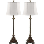 Safavieh Rimini 33.5 Inch H Console Table Lamp, LIT4324 - Antique Silver (Set of 2)