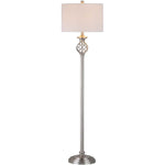 Safavieh Sophia 59.75 Inch H Floor Lamp, LIT4329 - Nickel