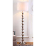 Safavieh Reflections 58.5 Inch H Stacked Ball Floor Lamp, LIT4330 - Nickel