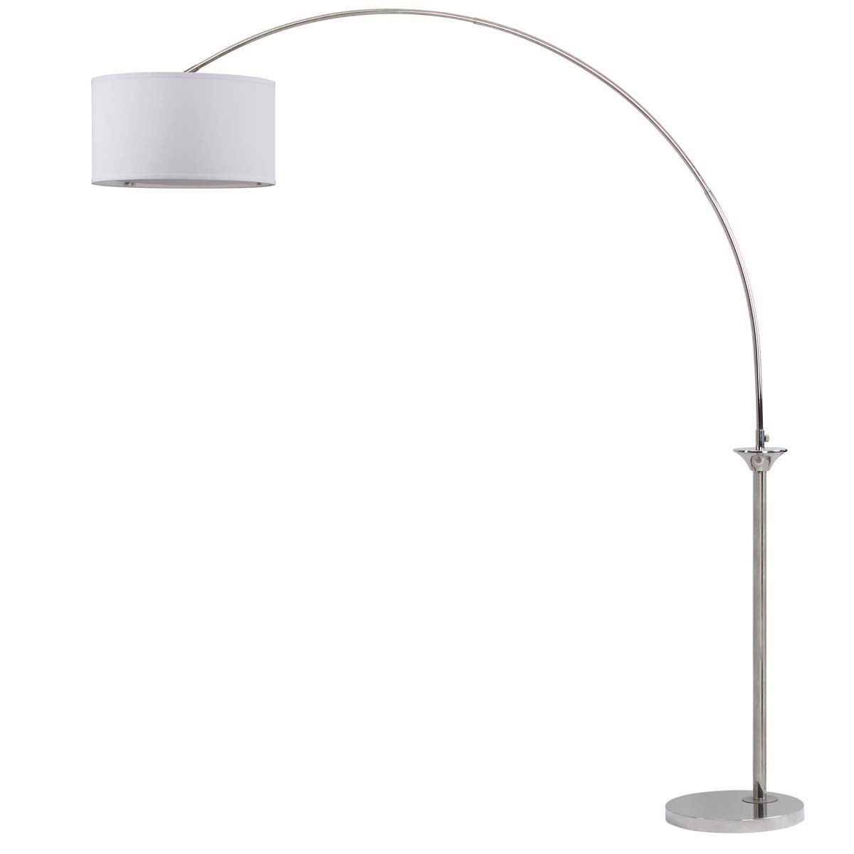 Safavieh Mira 84 Inch H Arc Floor Lamp, LIT4352 - Shine Nickel