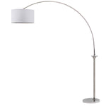 Safavieh Mira 84 Inch H Arc Floor Lamp, LIT4352 - Shine Nickel